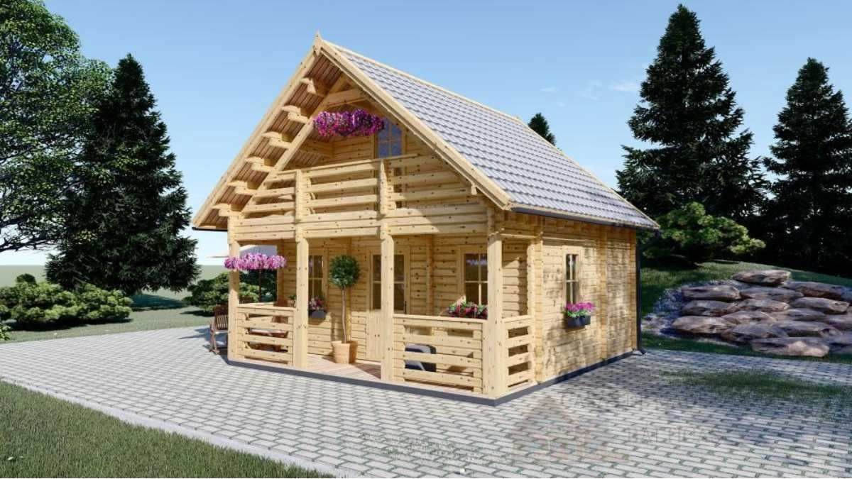 Fachada de la casa prefabricada