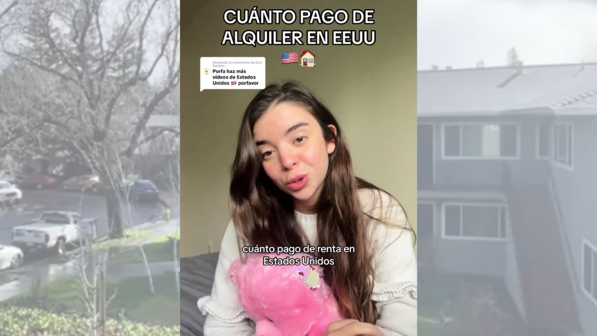 Una española que vive en Estados Unidos explica cuánto paga de alquiler: “vivo en una zona donde están las empresas grandes como Google o Apple” Sheila durante su vídeo de Tiktok