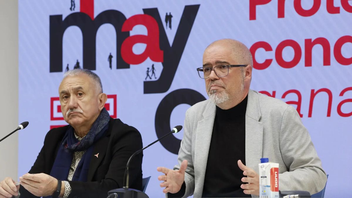 UGT y CCOO piden “medidas más eficaces” al Consejo de Europa contra los incumplimientos de España con las indemnizaciones por despido Pepe Álvarez y Unai Sordo, de UGT y CCOO respectivamente