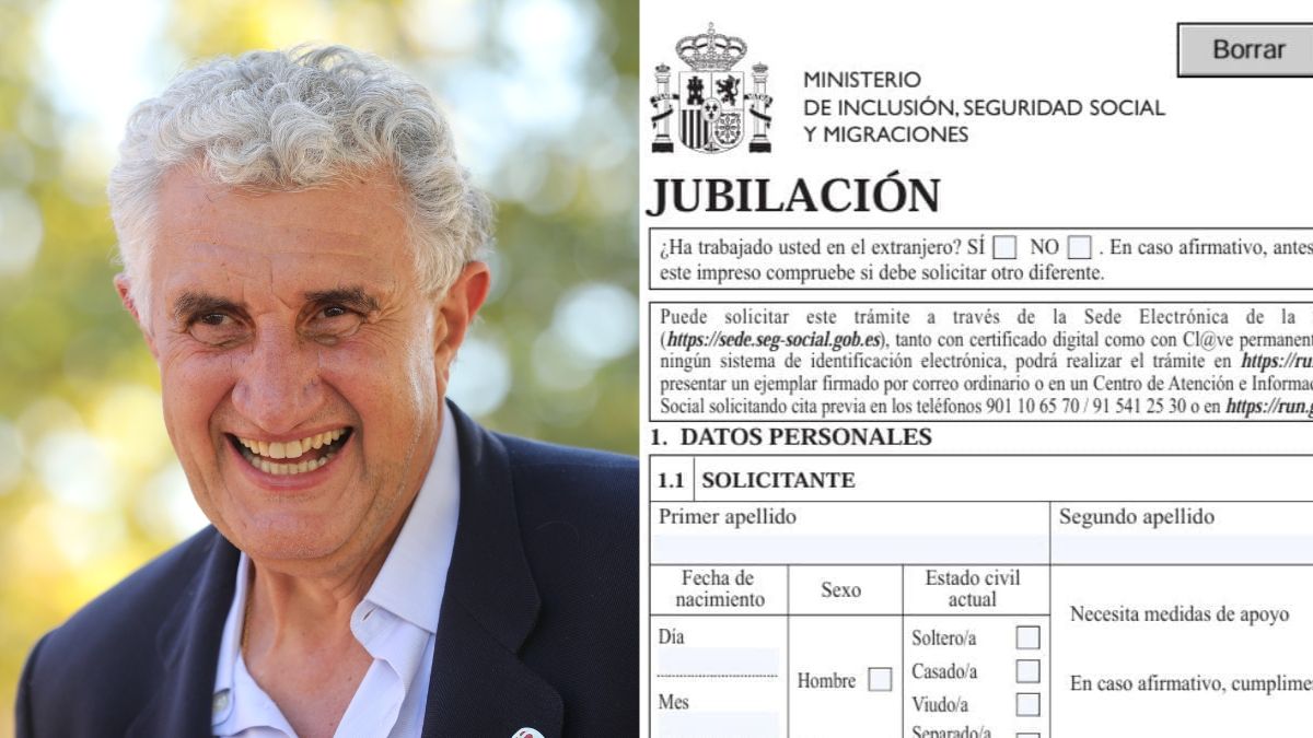 Fernando Romay, 65 años: “No coticé a la Seguridad Social cuando estuve en el Real Madrid, no podíamos ser autónomos y tributamos como los toreros” El jugador de baloncesto Fernando Romay con un pantallazo de solicitud de pensiones