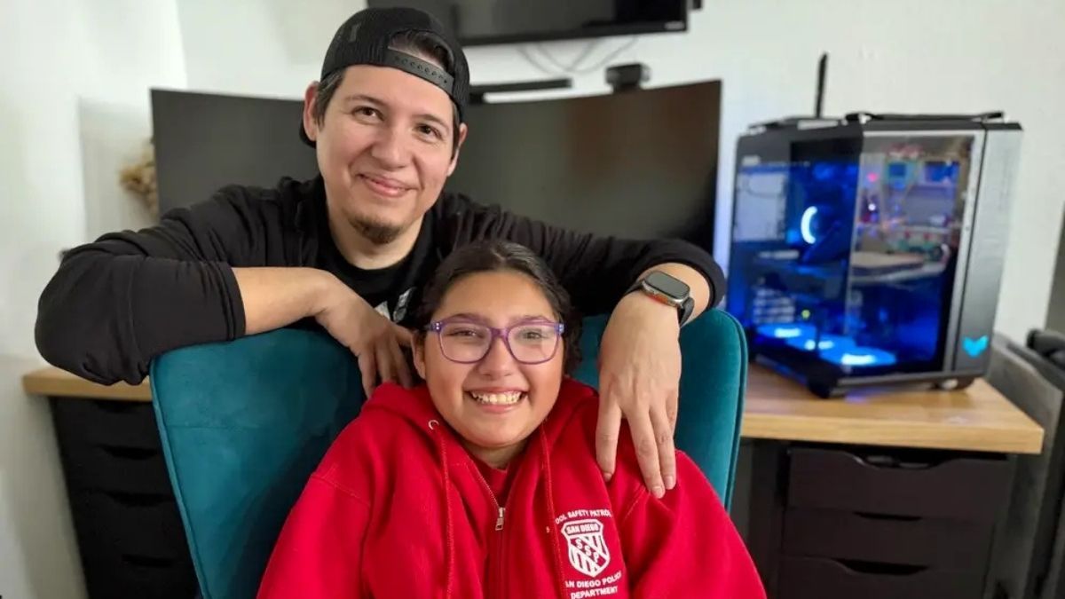 Francisco Montaño con su hija