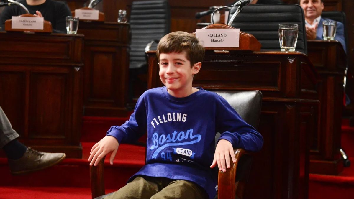 Stefano Marconi durante un acto en Argentina