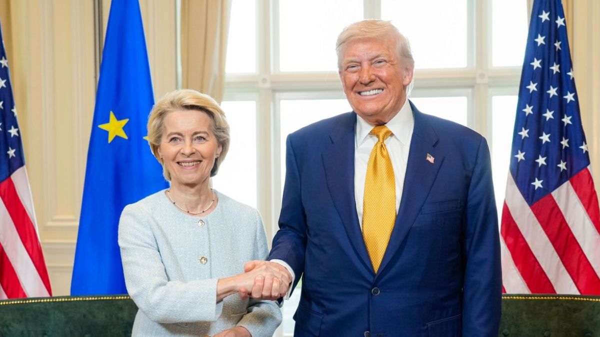 El presidente de Estados Unidos, Donald Trump y Úrsula Von der Leyen