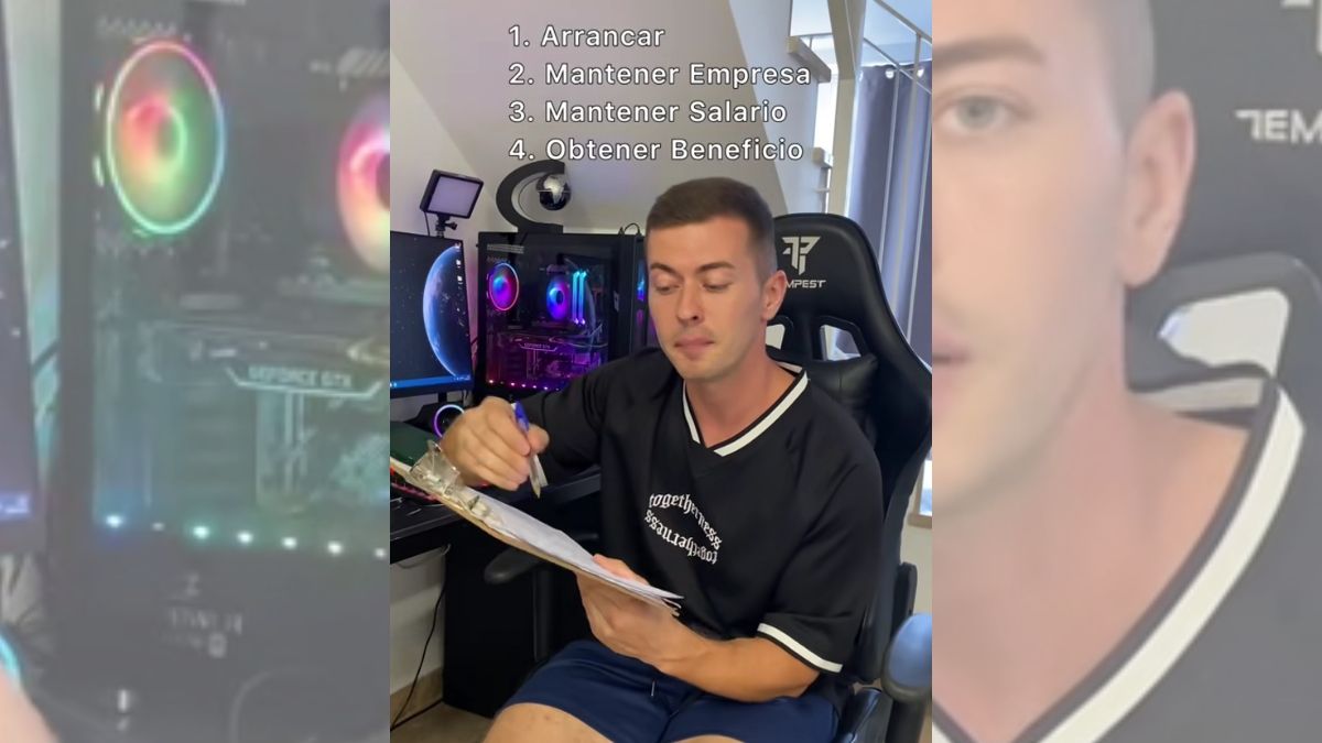 El joven autónomo durante el vídeo