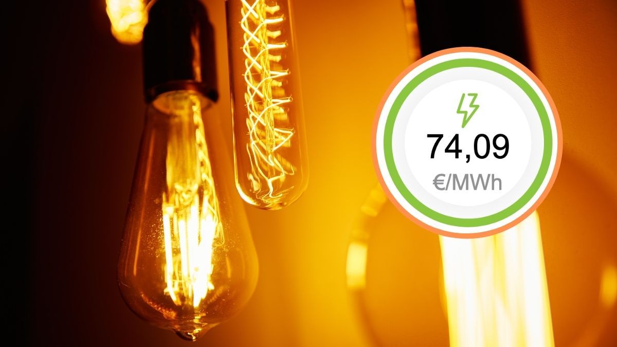 Bombillas de luz encendidas