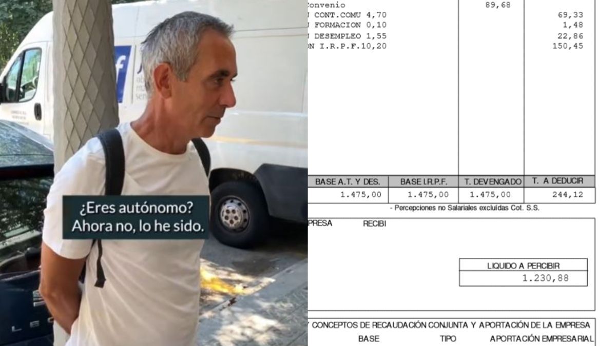 Un carpintero en una entrevista y una nómina