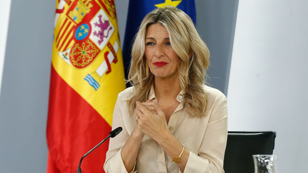 Yolanda Díaz, fundadora de Sumar, en un Consejo de Ministros