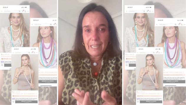 Trabajadora autónoma con pantallazo de Shein