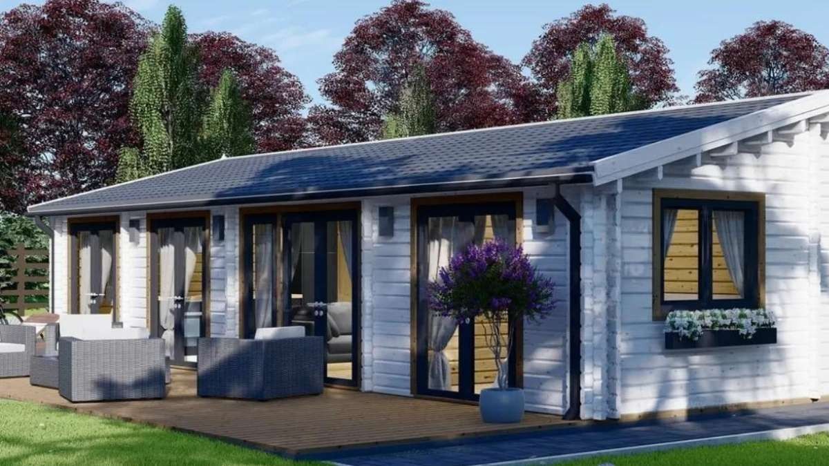 Fachada de la casa prefabricada 