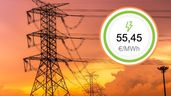Una torre eléctrica en la puesta del sol