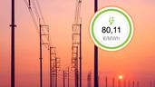 Torres eléctricas durante un atardecer