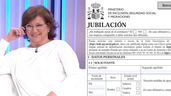 La periodista Olga Viza con la pensión de jubilación