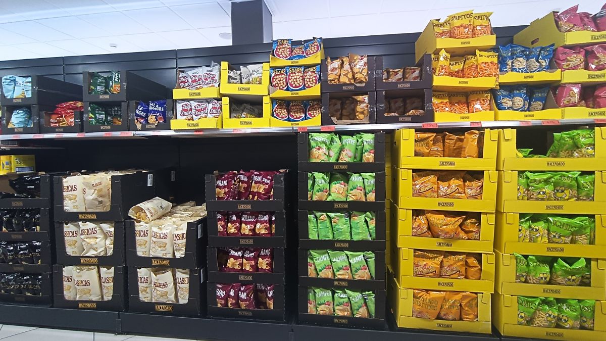 pasillo snacks patatas fritas mercadona