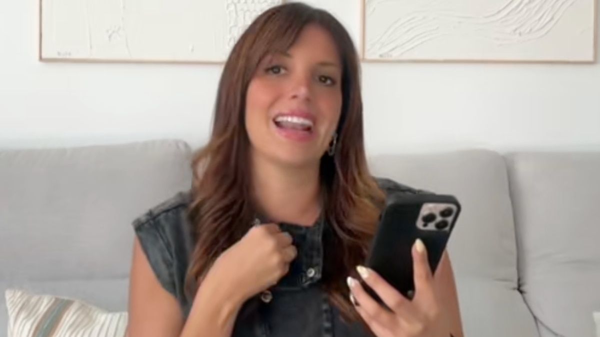 Madre durante el vídeo de Tiktok