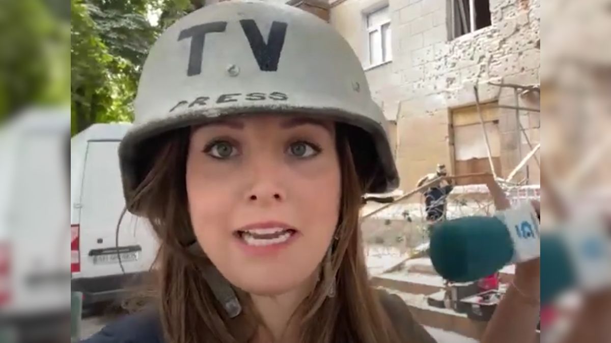Constanza Pérez, reportera de guerra en Ucrania