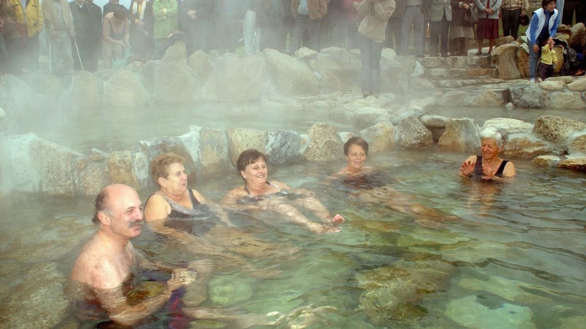 Jubilados en un balneario