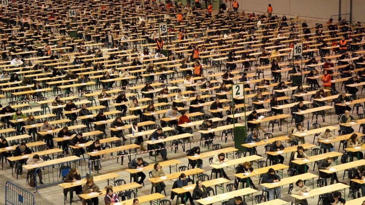 Opositores antes del examen