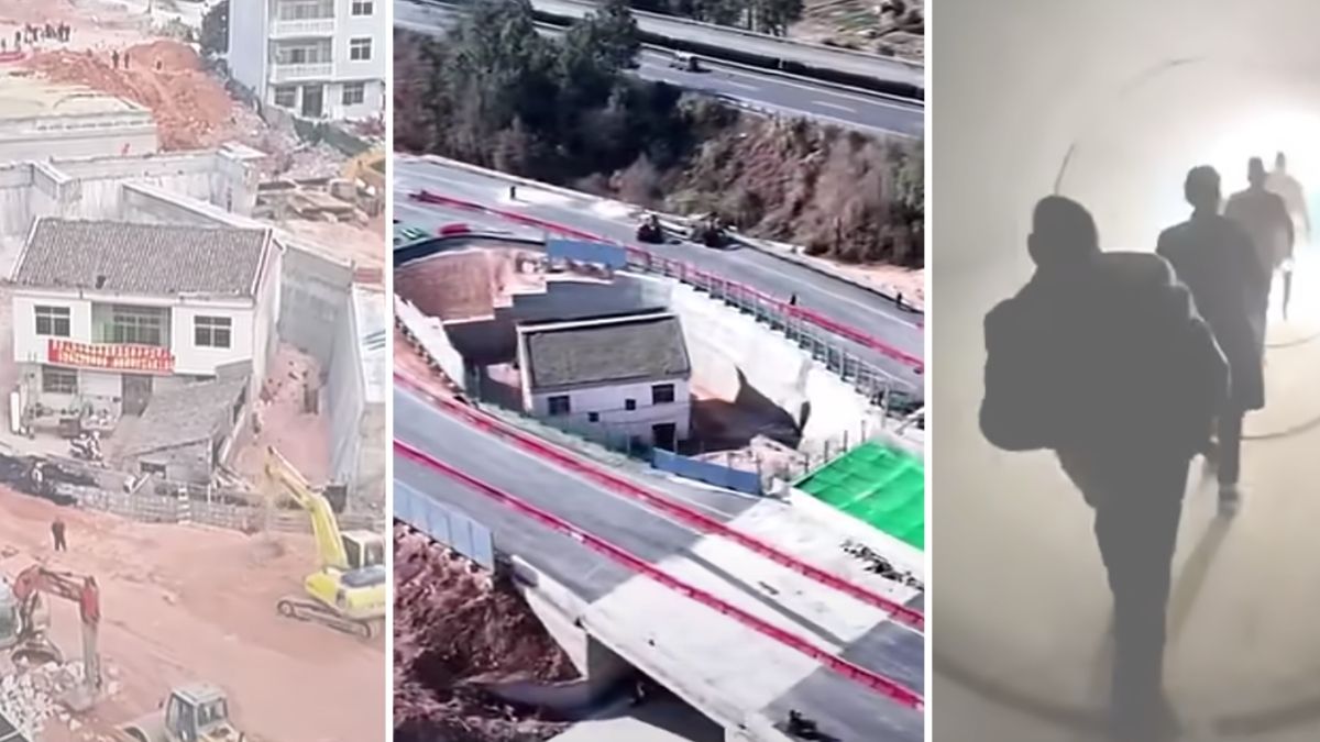 La casa del anciano, rodeada por la autovía