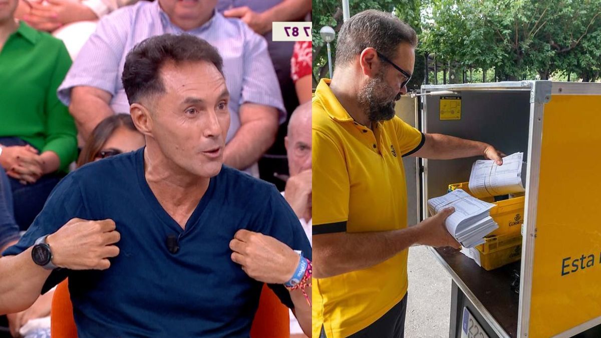 Jorge de Mingo, en el programa de 'Y Ahora Sonsoles Verano', y un funcionario de Correos
