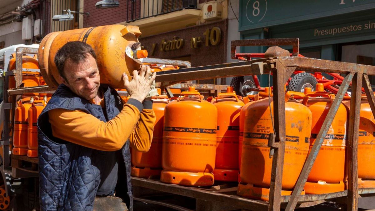 Un repartidor de butano