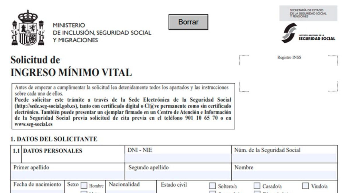 Solicitud del Ingreso Mínimo Vital