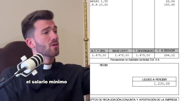 Un cura de 24 años no se corta al hablar de lo que gana en la Iglesia: “Mi sueldo es menor que el salario mínimo, no llega a 1.100 euros”