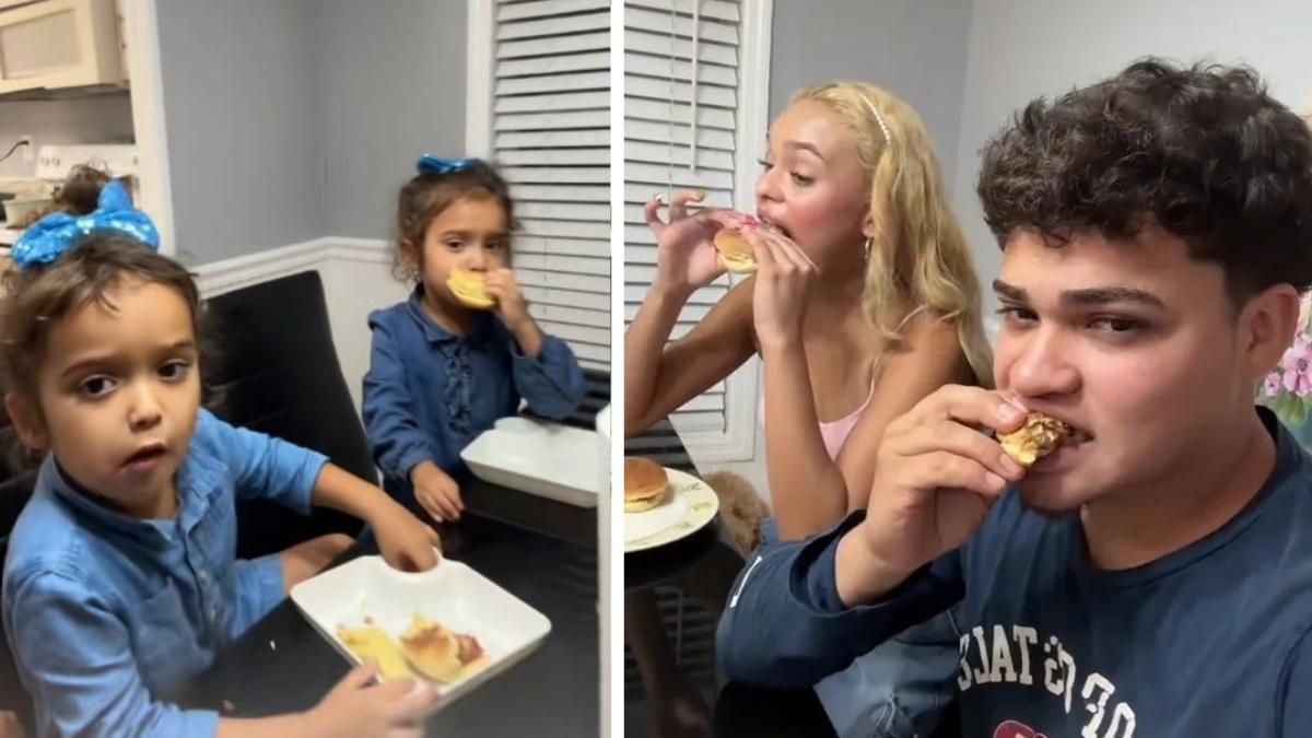 La madre con su marido y sus dos hijas