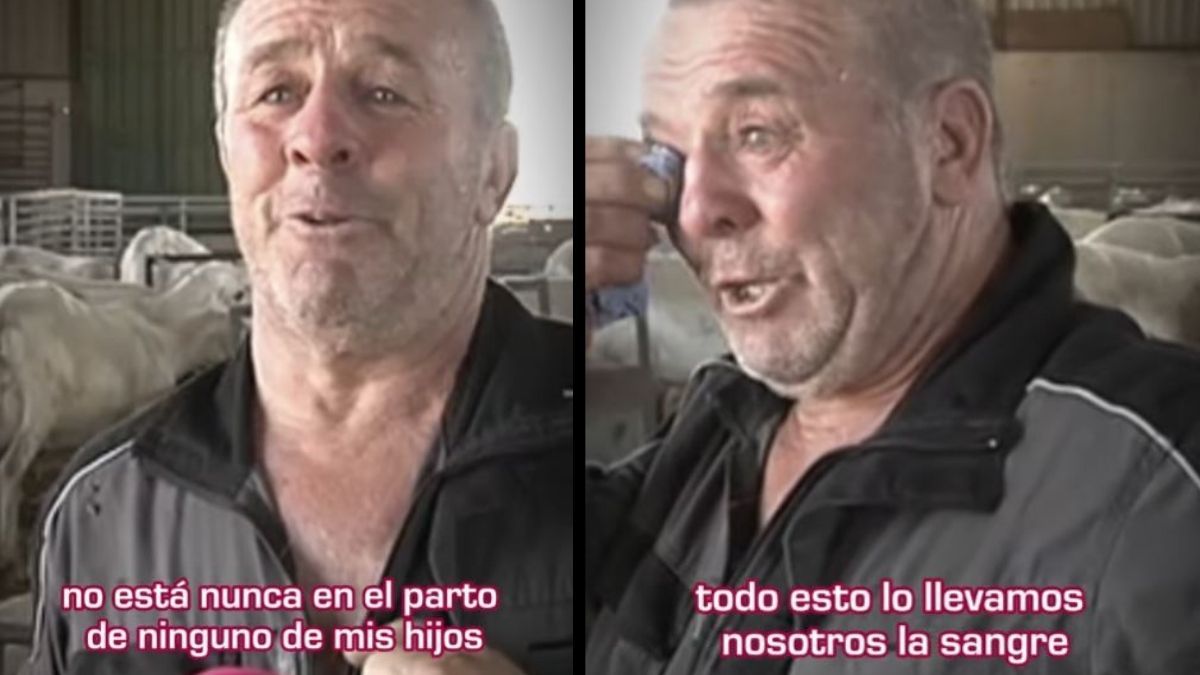 El ganadero en el vídeo durante la entrevista
