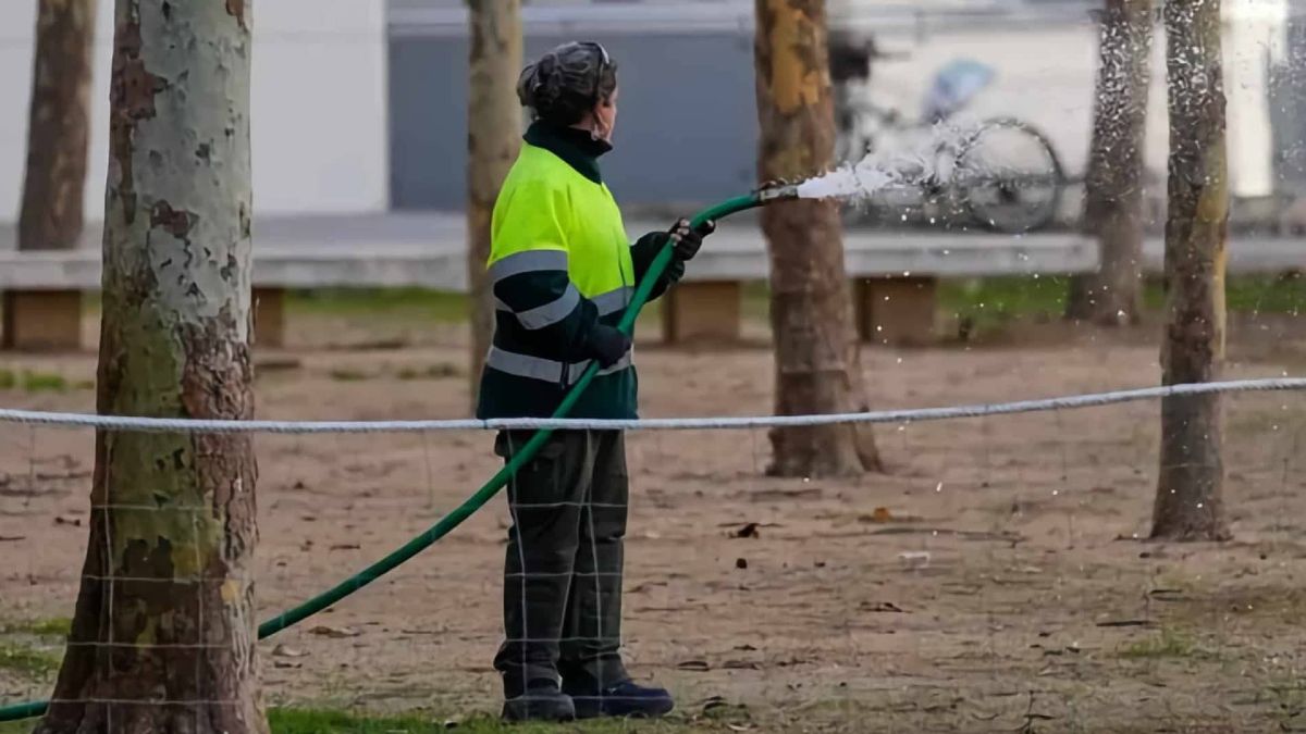 Una jardinera trabajando