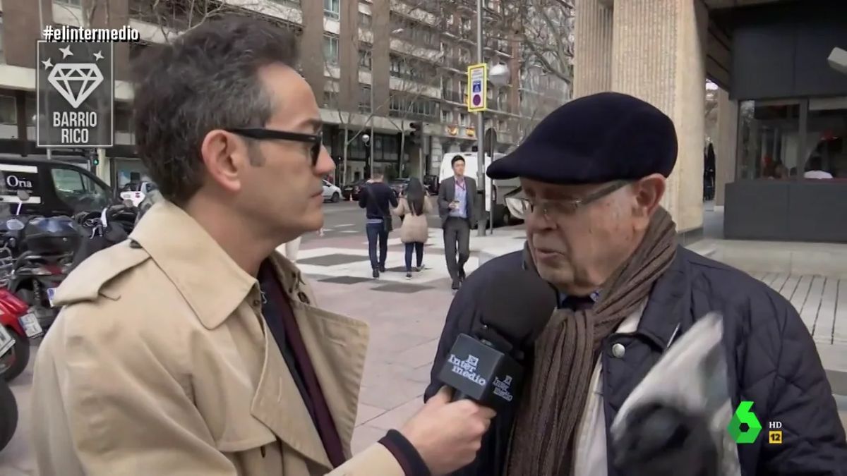 Un jubilado entrevistado en el programa de la sexta