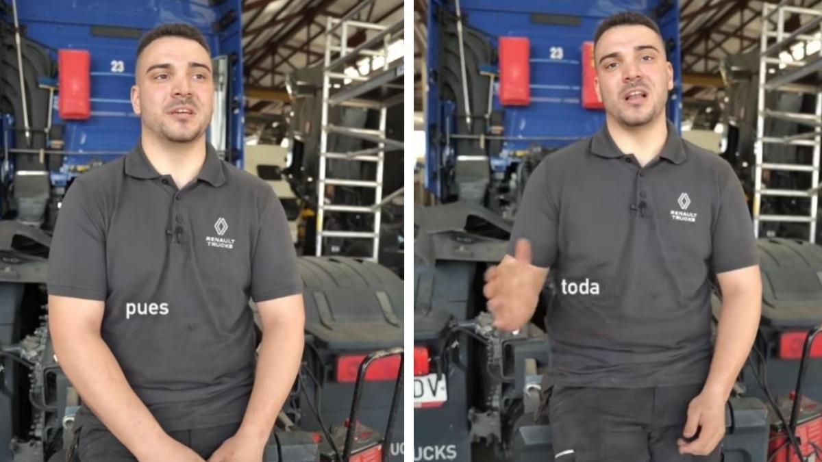Un mecánico de renault en el taller