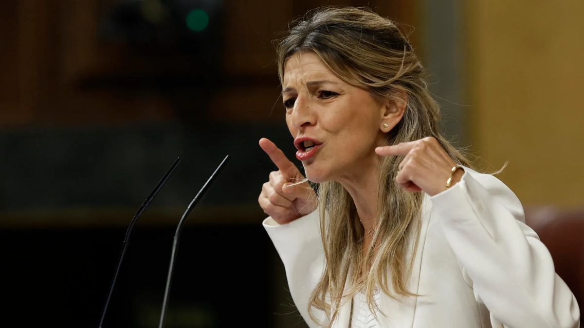 Yolanda Díaz, en una sesión en el Congreso