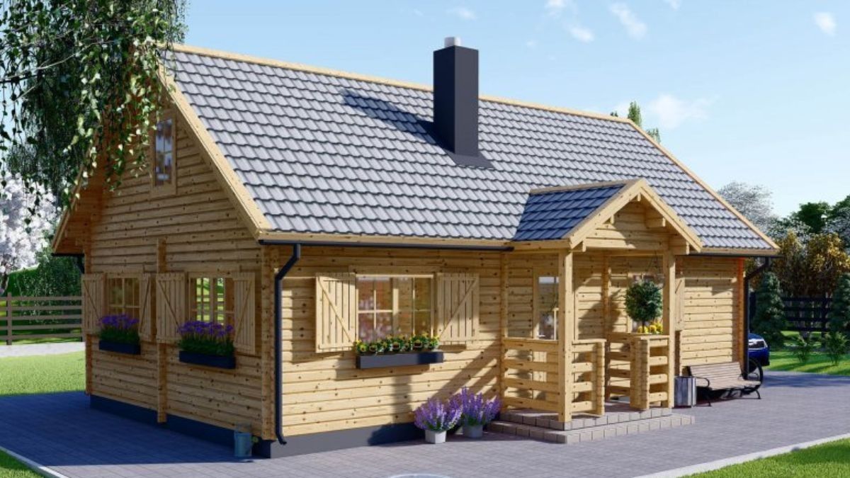 Fachada de la casa prefabricada