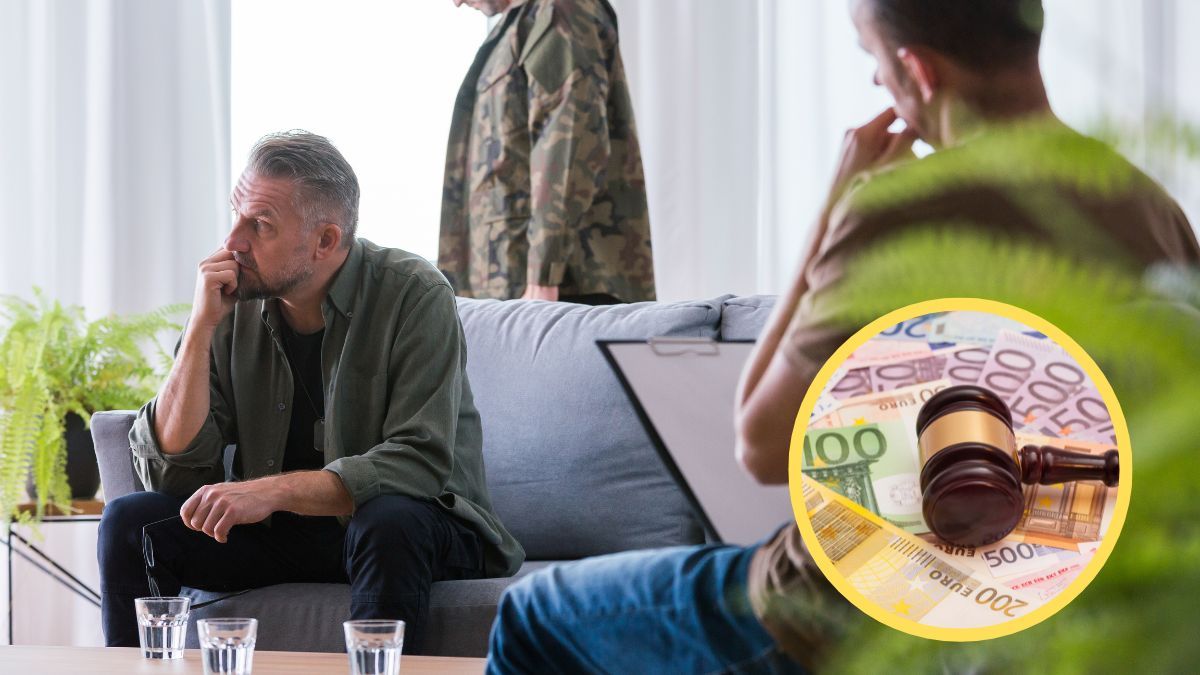 Un grupo de hombres distanciados