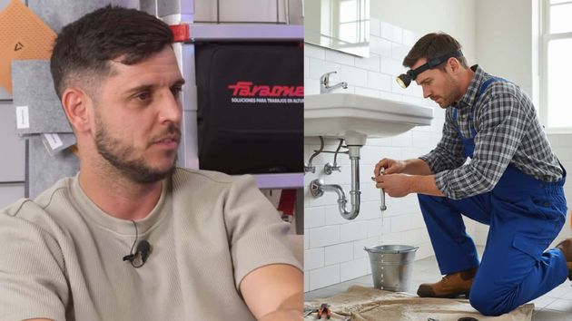 Santi, fontanero, sobre el futuro del oficio: "Tú a un chico le dices que gana 1.200 sentado en un ordenador y de fontanero 1.200, ¿tú dónde irías?"