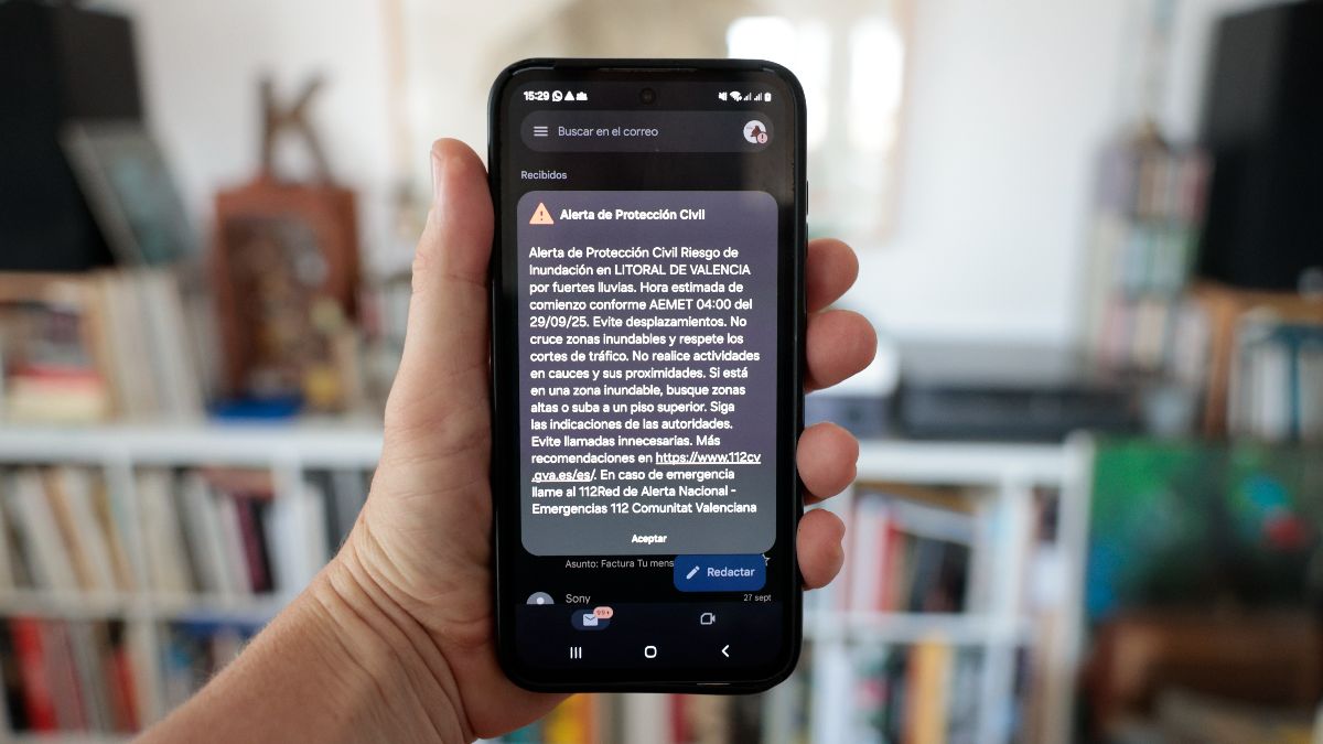 Un mensaje de Protección Civil por el temporal en Valencia