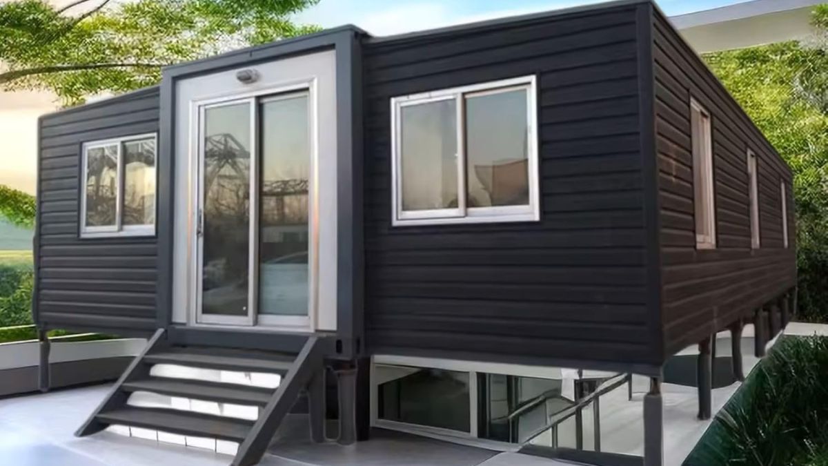 Fachada de la casa prefabricada