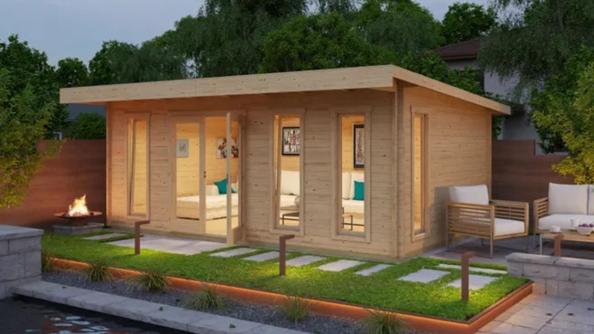 Fachada de la casa prefabricada de Leroy Merlin