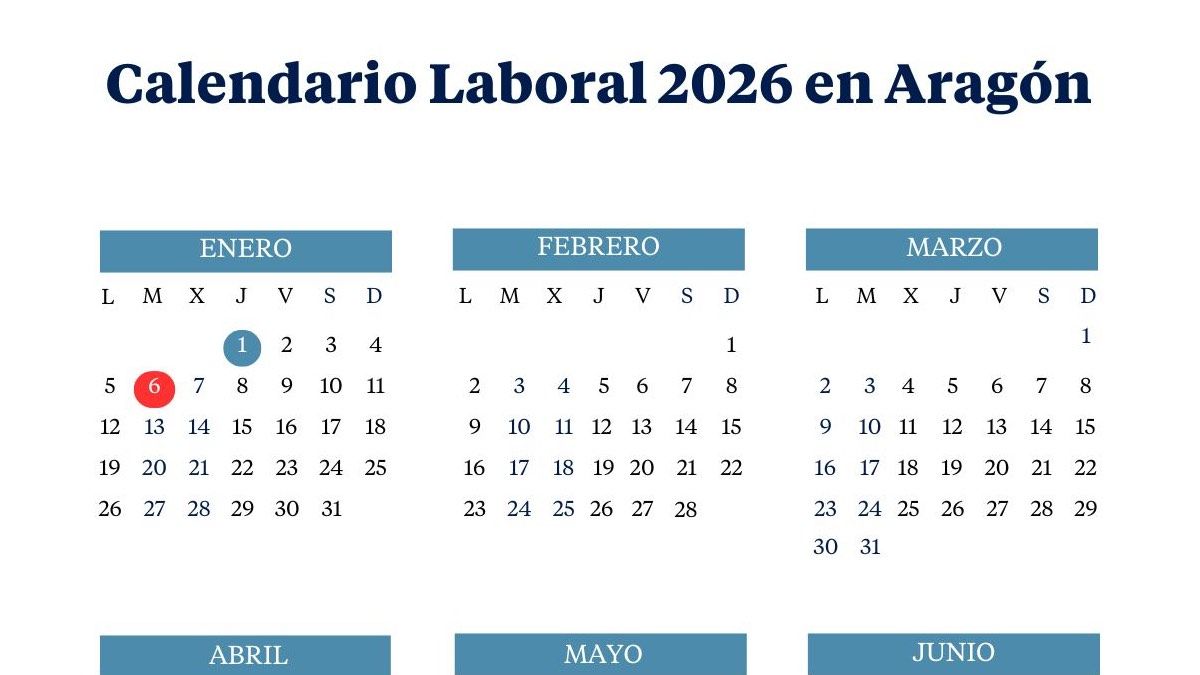 Calendario laboral de Aragón de 2026