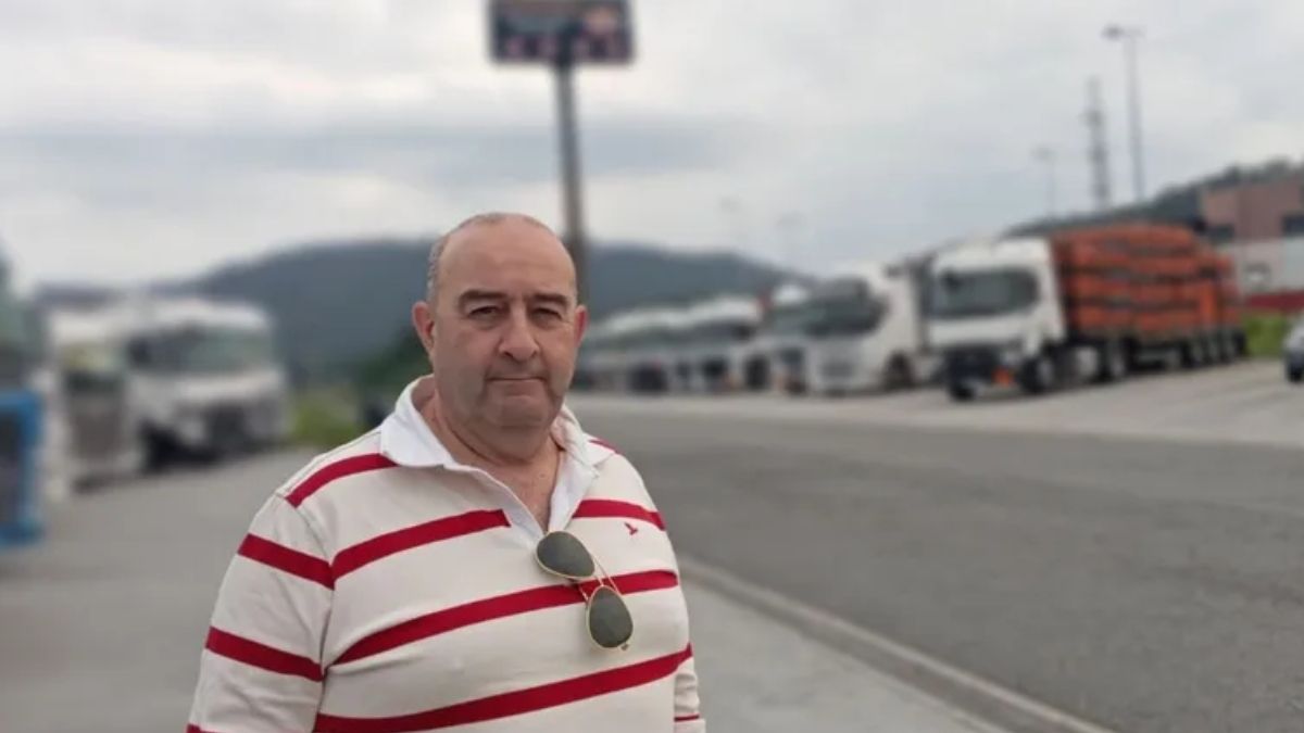 Luis Carnota, portavoz de la plataforma de camioneros asalariados
