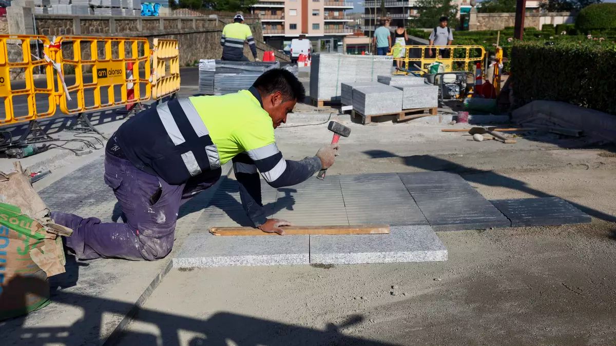 Un trabajador de la construcción