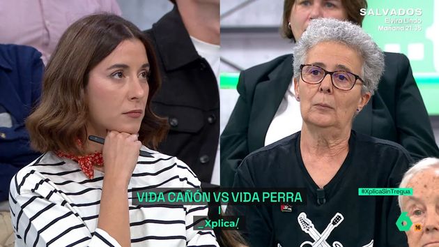 Mari Mar Jiménez (61 años), jubilada, defiende las pensiones frente a una joven: "Nosotros nos pudimos comprar una casa teniendo dos trabajos"
