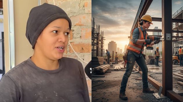Sara (32 años), albañila, habla sobre las mujeres en la construcción: “Antes cuidaba ancianos y no tenía vida, ahora me dejo la espalda por 1.200 euros y con horas extra puedo llegar a 1.500"