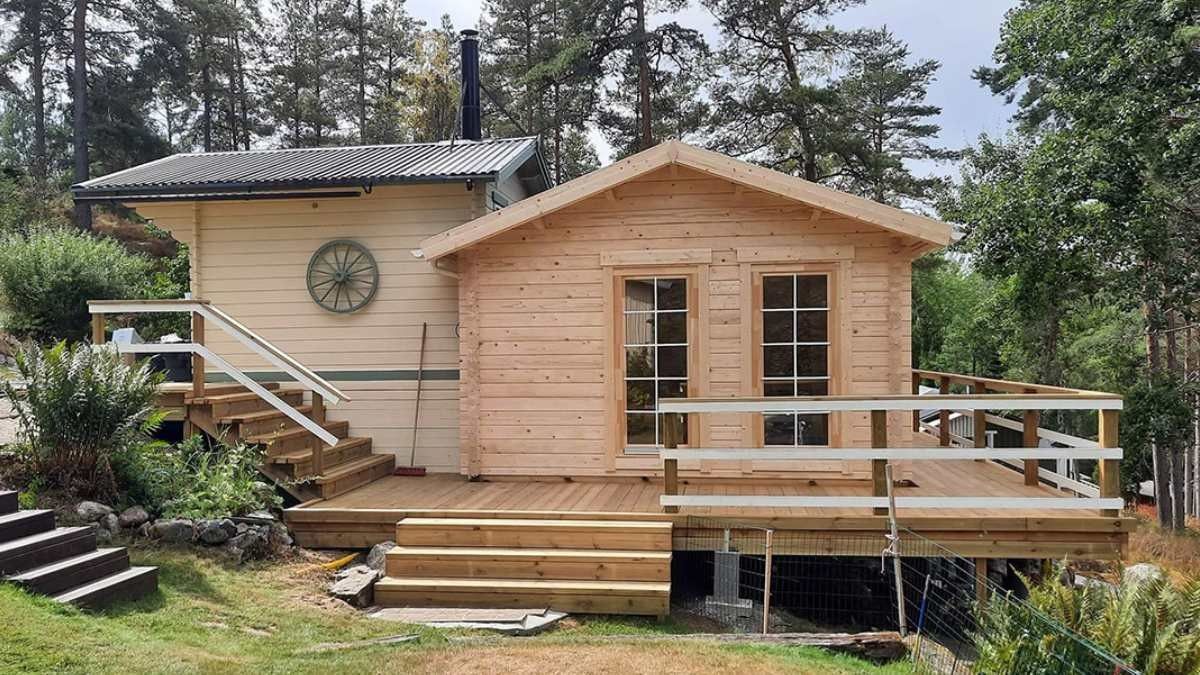 Exterior de la casa prefabricada