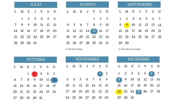 Calendario escolar 2025-2026 en Melilla: listado de días festivos, puentes y vacaciones