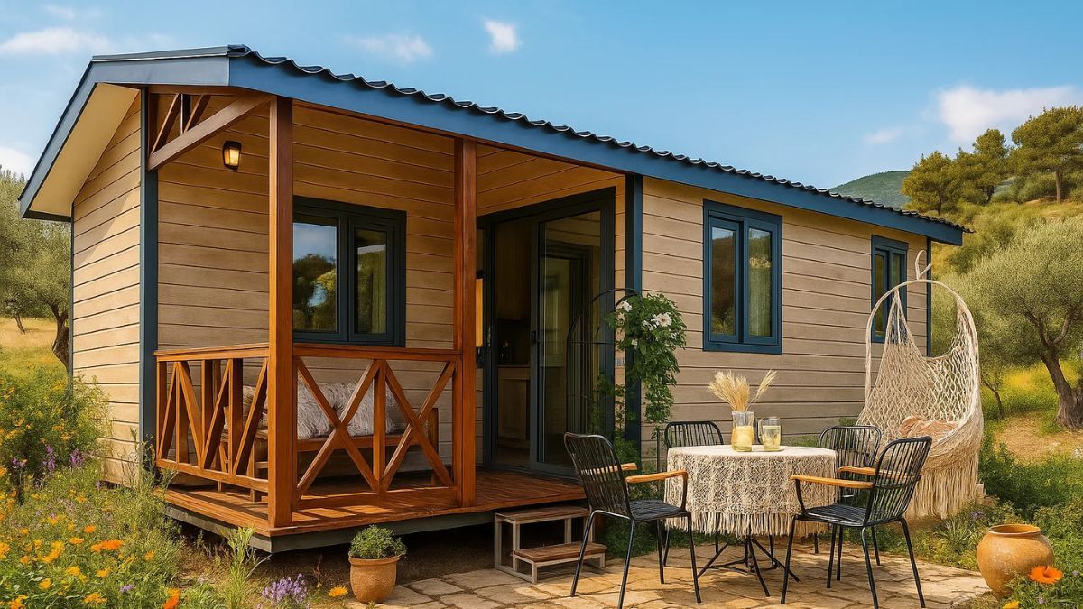 Exterior de la casa prefabricada