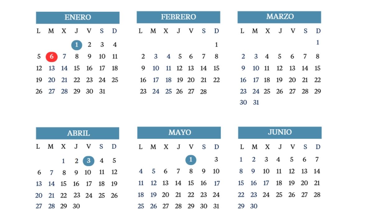 Un calendario escolar