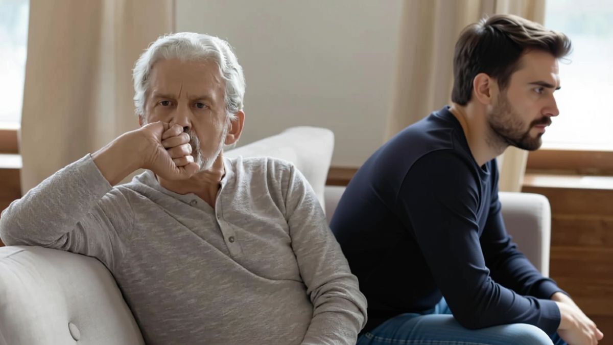 Padre e hijo distanciados