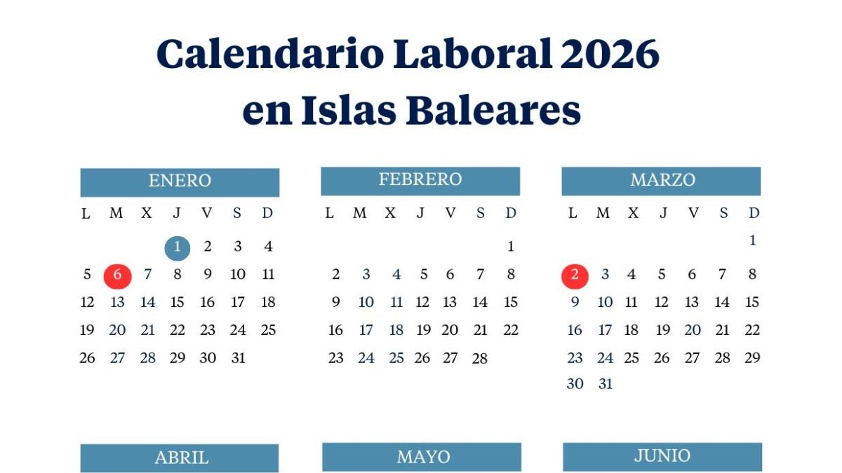Calendario laboral 2026 de Islas Baleares