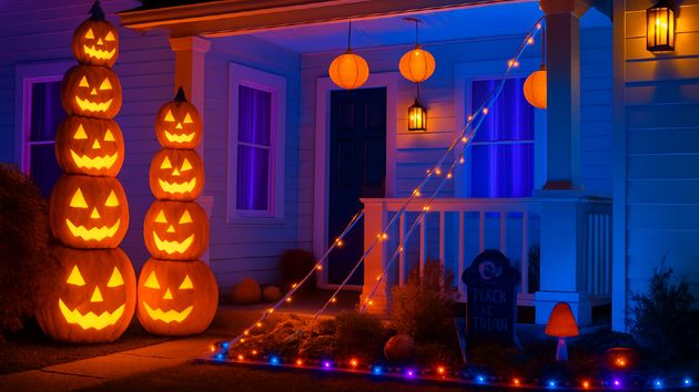 Una familia con alquiler social es advertida por el Ayuntamiento por incumplir el contrato al decorar demasiado su casa en Halloween